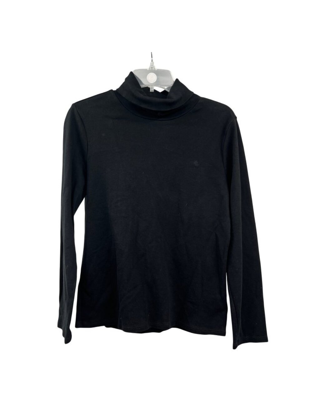 Lauren Ralph Lauren Women Turtleneck Top Long Sleeve Black Size Large